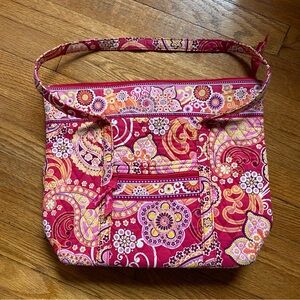 Vera Bradley Red Paisley Zippered Tote